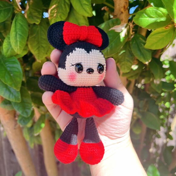 Mickey Minnie Crochet Keychain Set | Handmade Amigurumi Mickey Minnie Plush - Picture 4 of 9